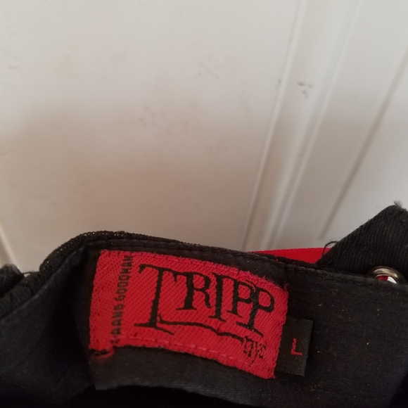 Tripp Womens Black Skirt Red Lace-up Back - Picture 7 of 8